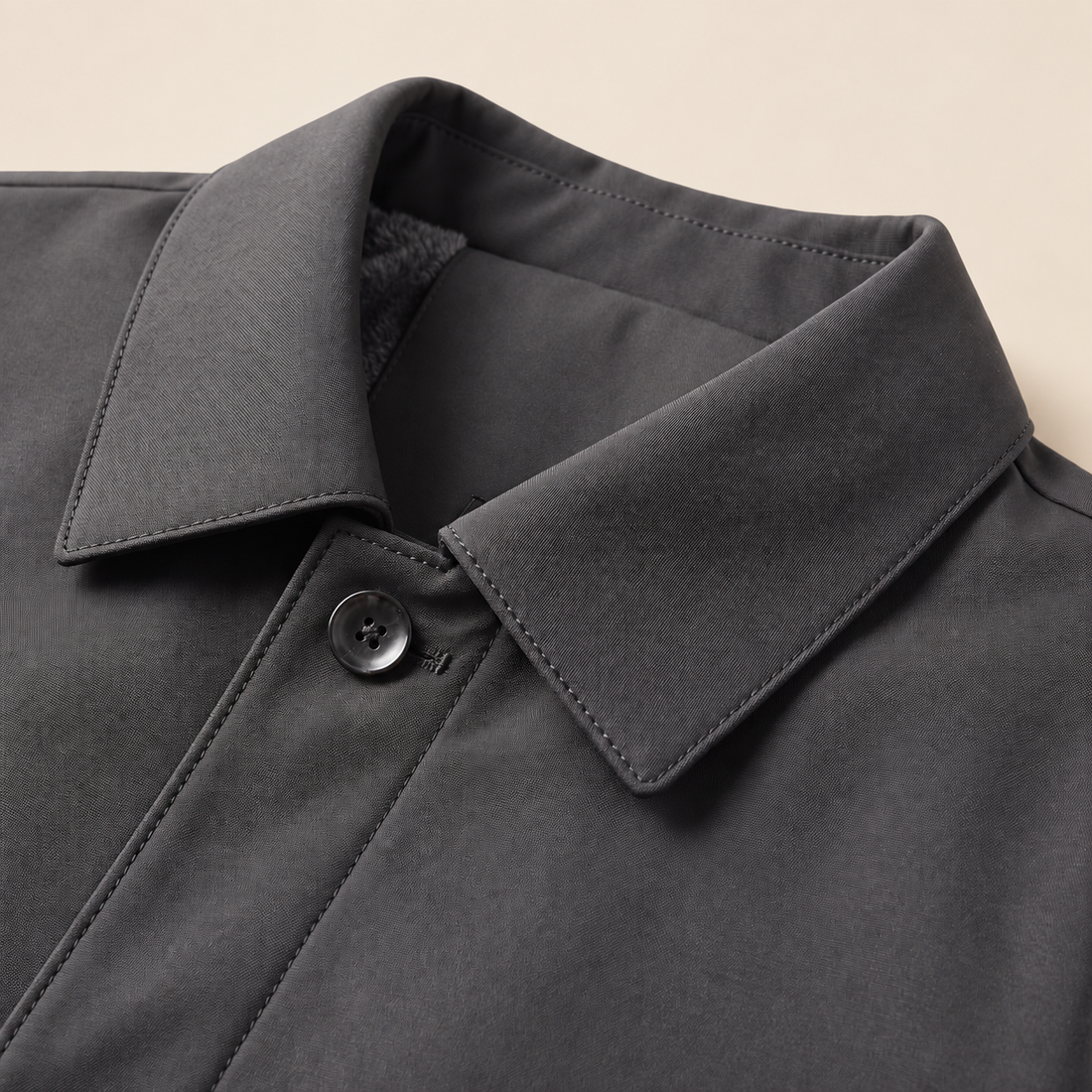 Men's Fleece-Lined Shirt Collar Jacket