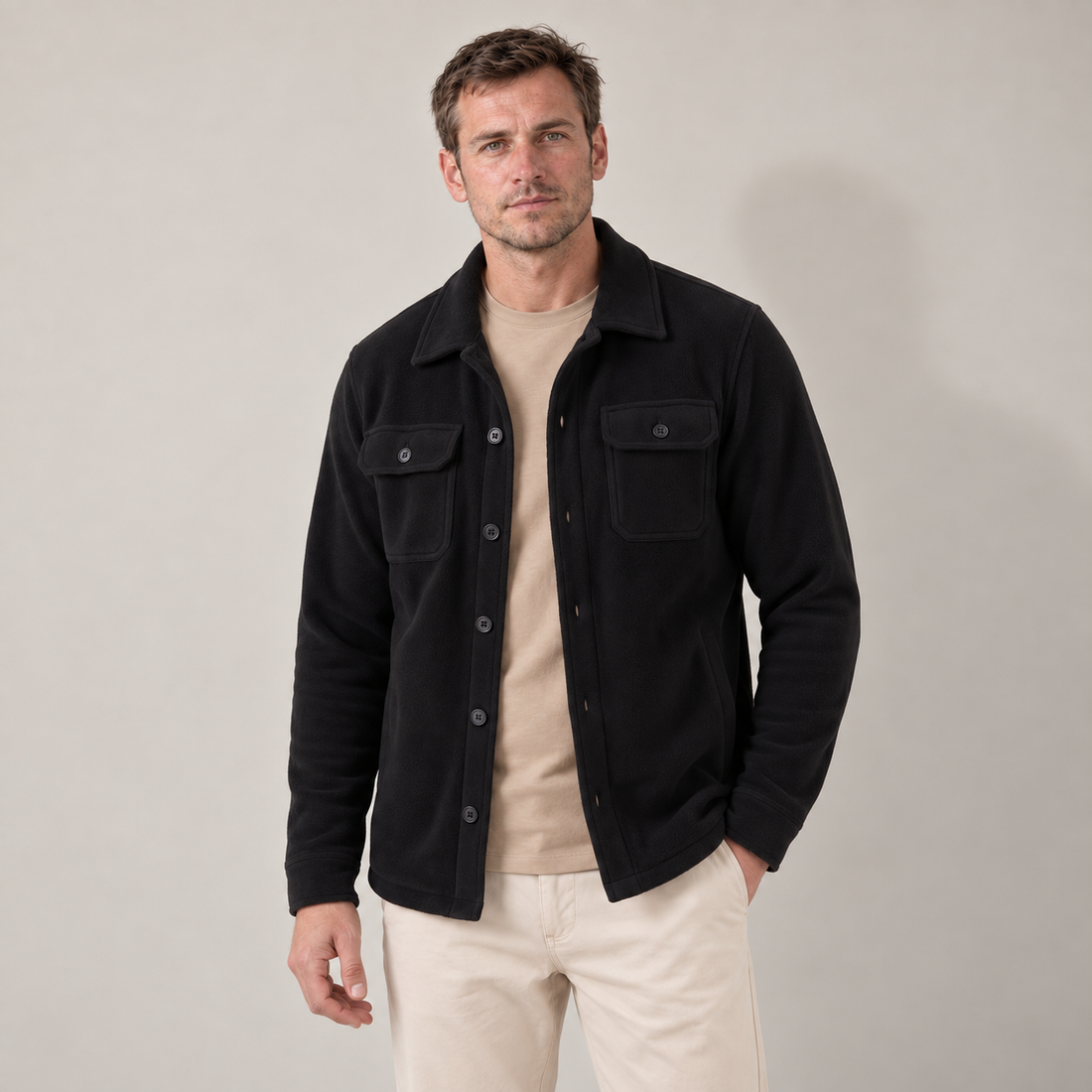 Men's Fleece Overshirt Jacket