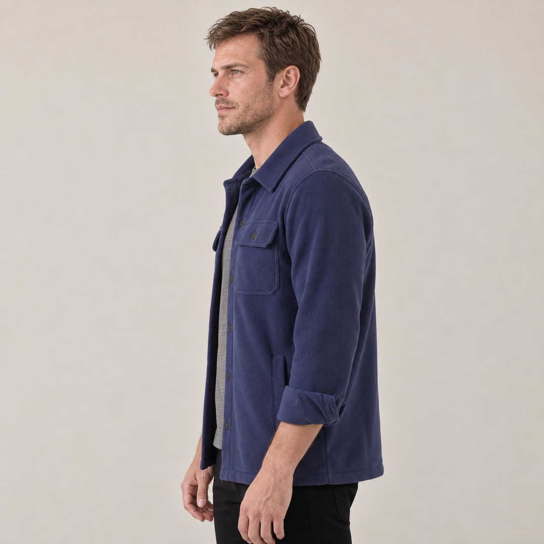Men's Fleece Overshirt Jacket