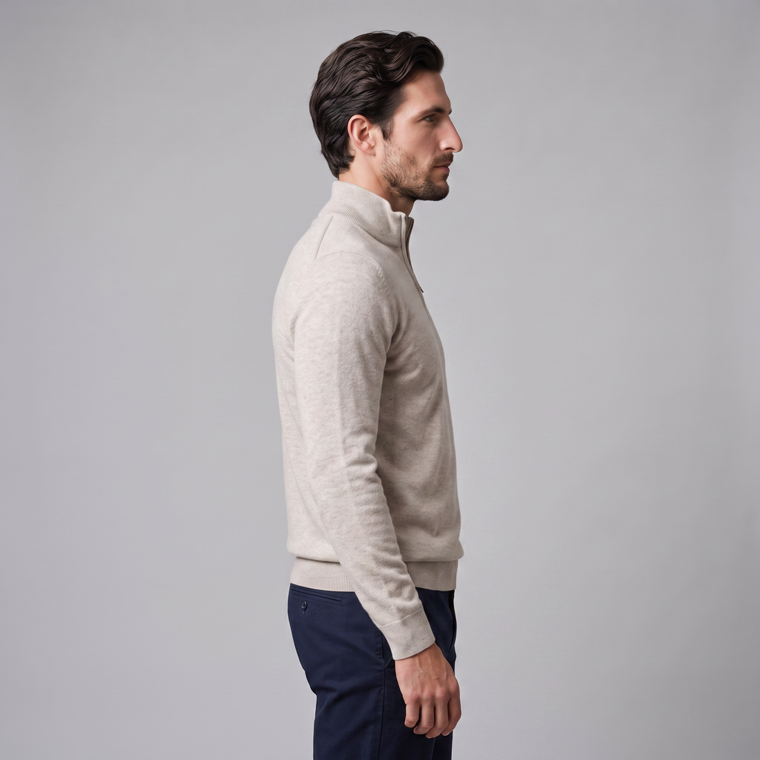 Men's Half-Zip Knit Sweater