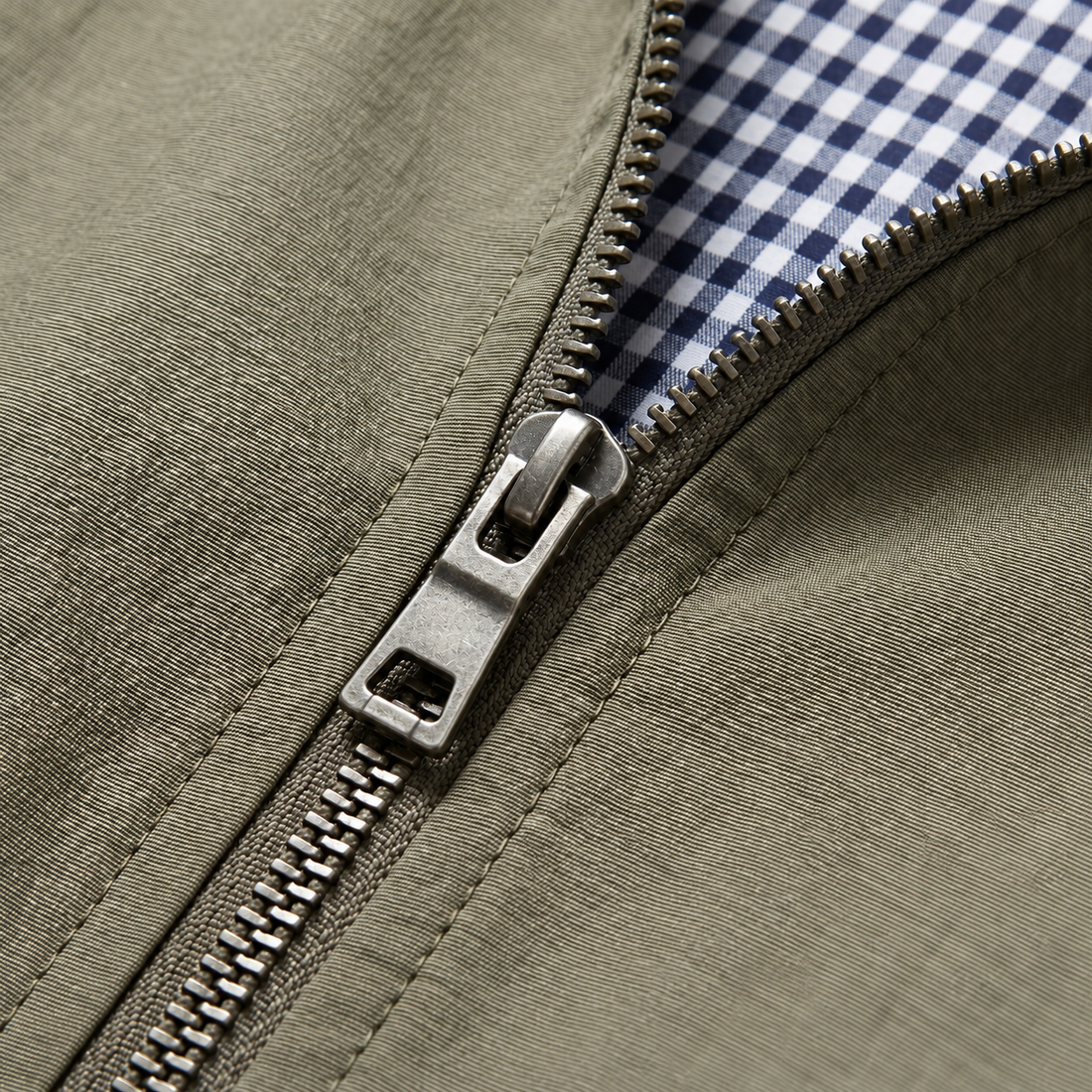 Men's Harrington Jacket with Check Lining