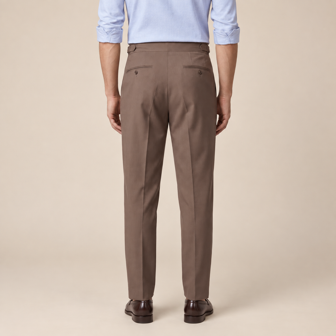 Men's High Waist Formal Trousers with Tailored Fit