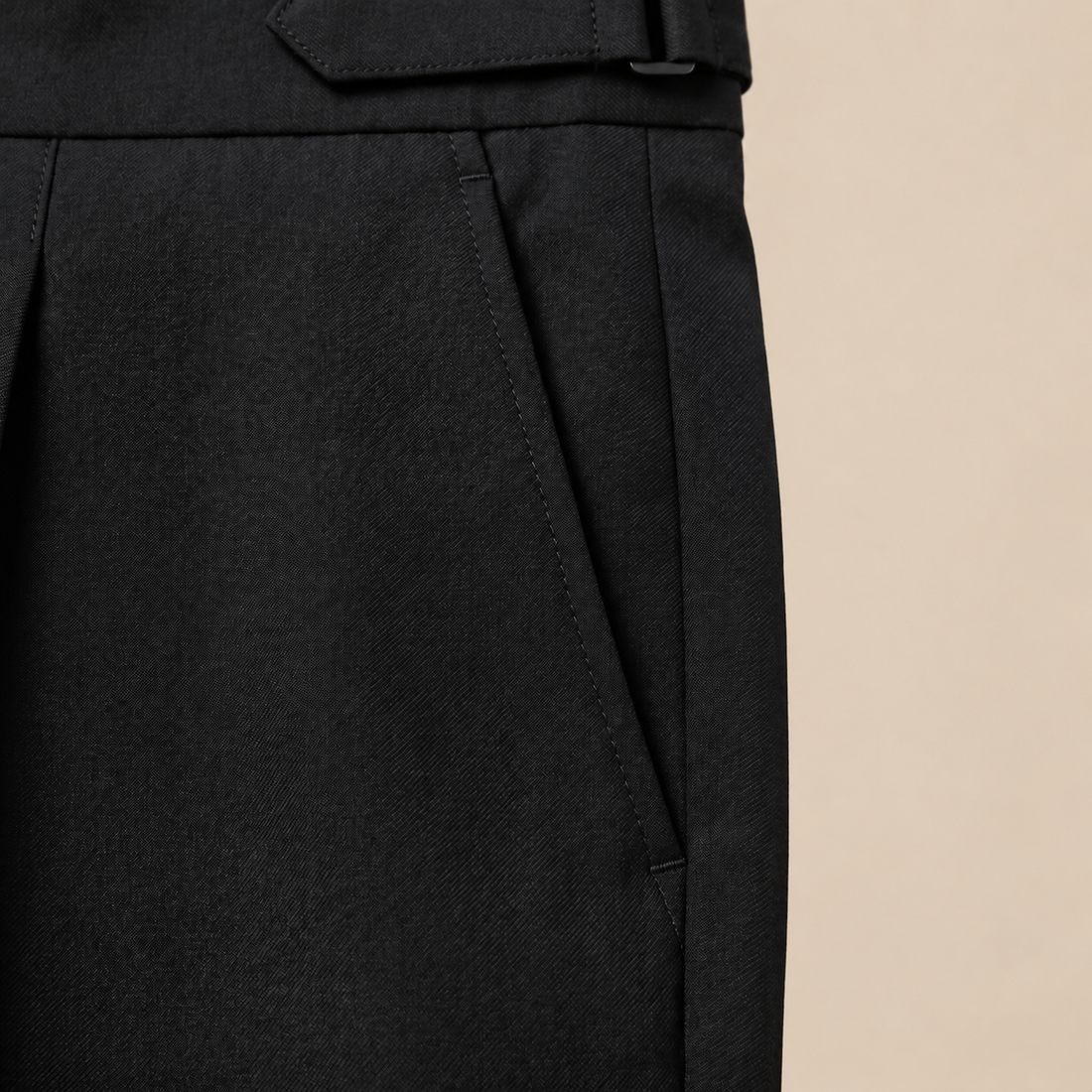 Men's High Waist Formal Trousers with Tailored Fit