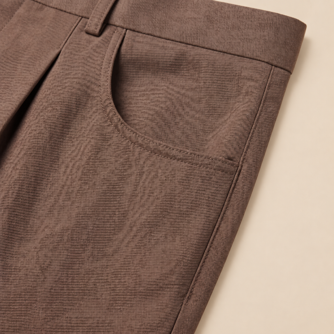 Men's High Waist Formal Trousers with Tailored Fit