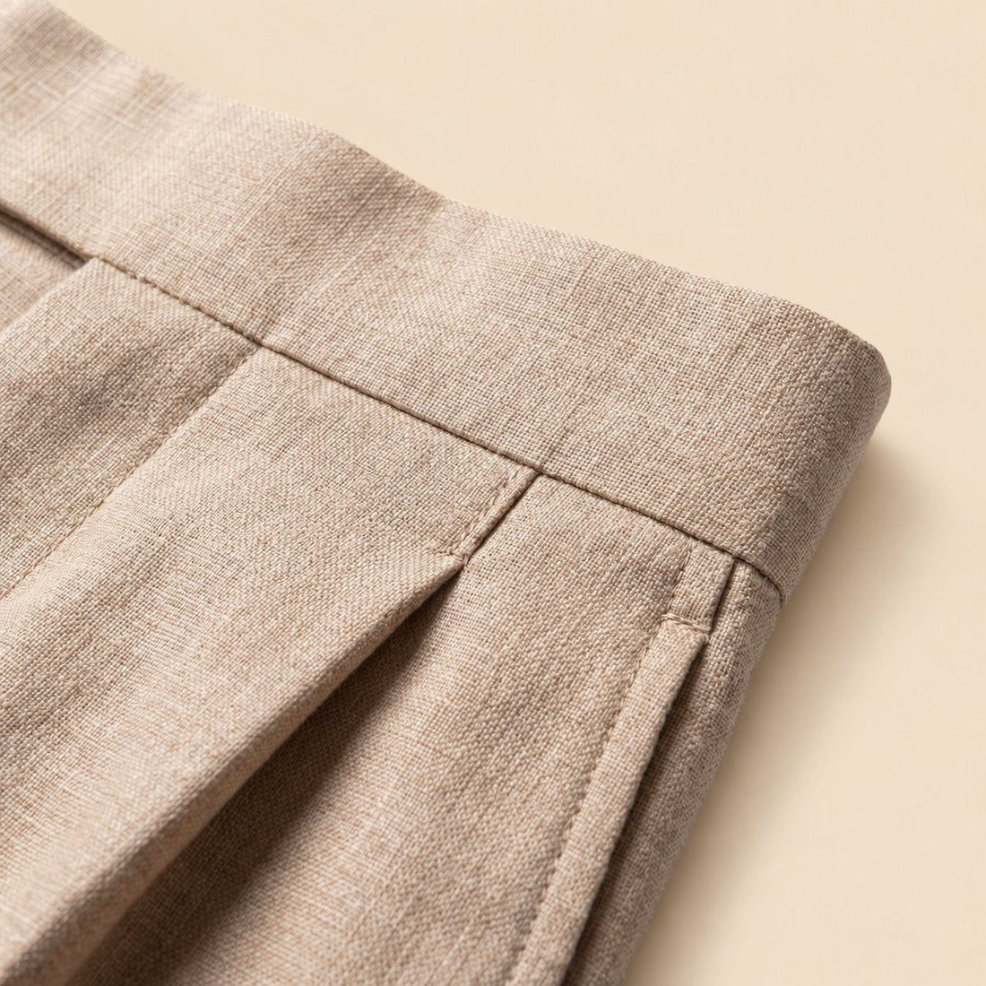 Men's High-Waisted Straight-Leg Trousers