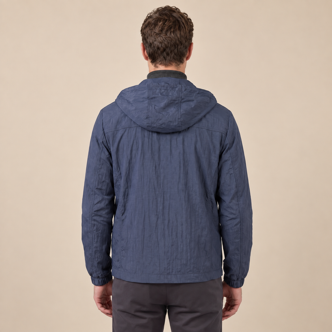 Men's Hooded Lightweight Windbreaker Jacket