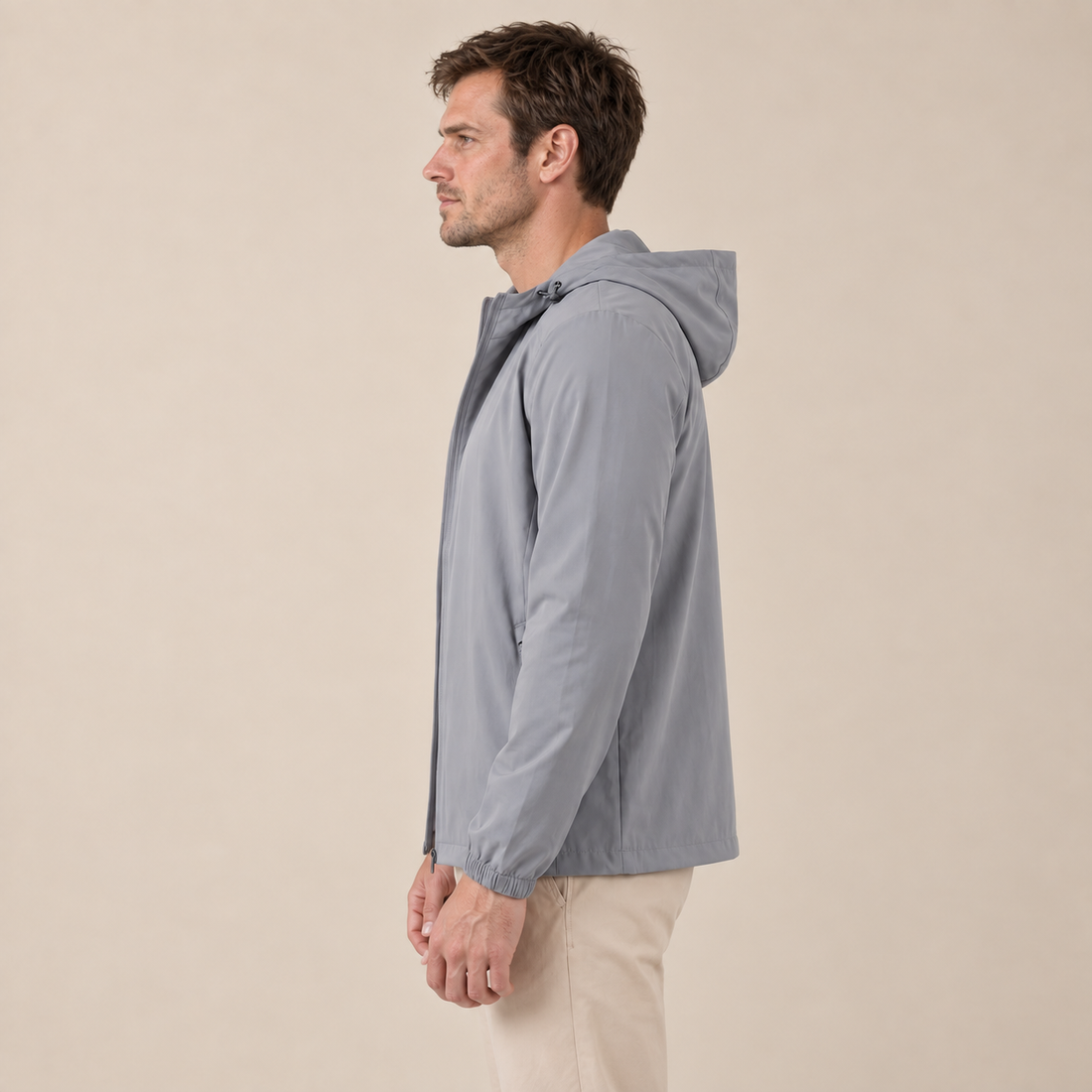Men's Softshell Jacket with Drawstring Hood