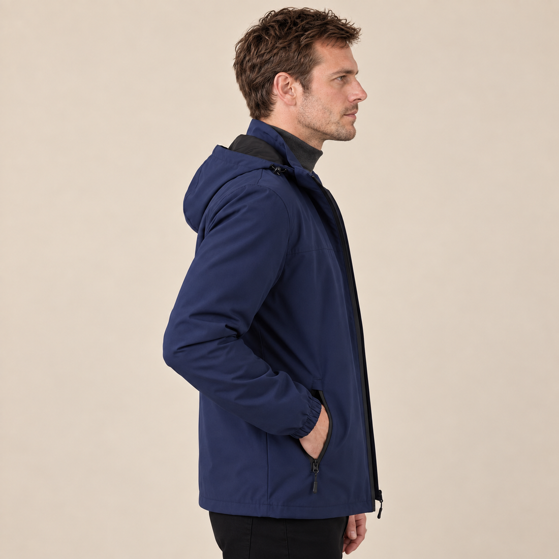 Men's Hooded Windbreaker Jacket