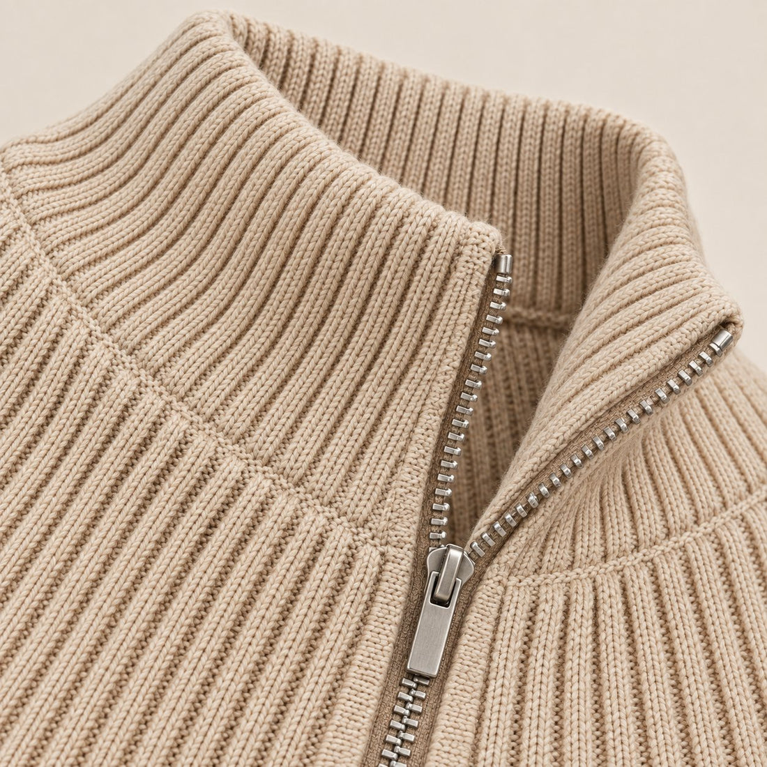 Men's Knitted Zip Up Cardigan