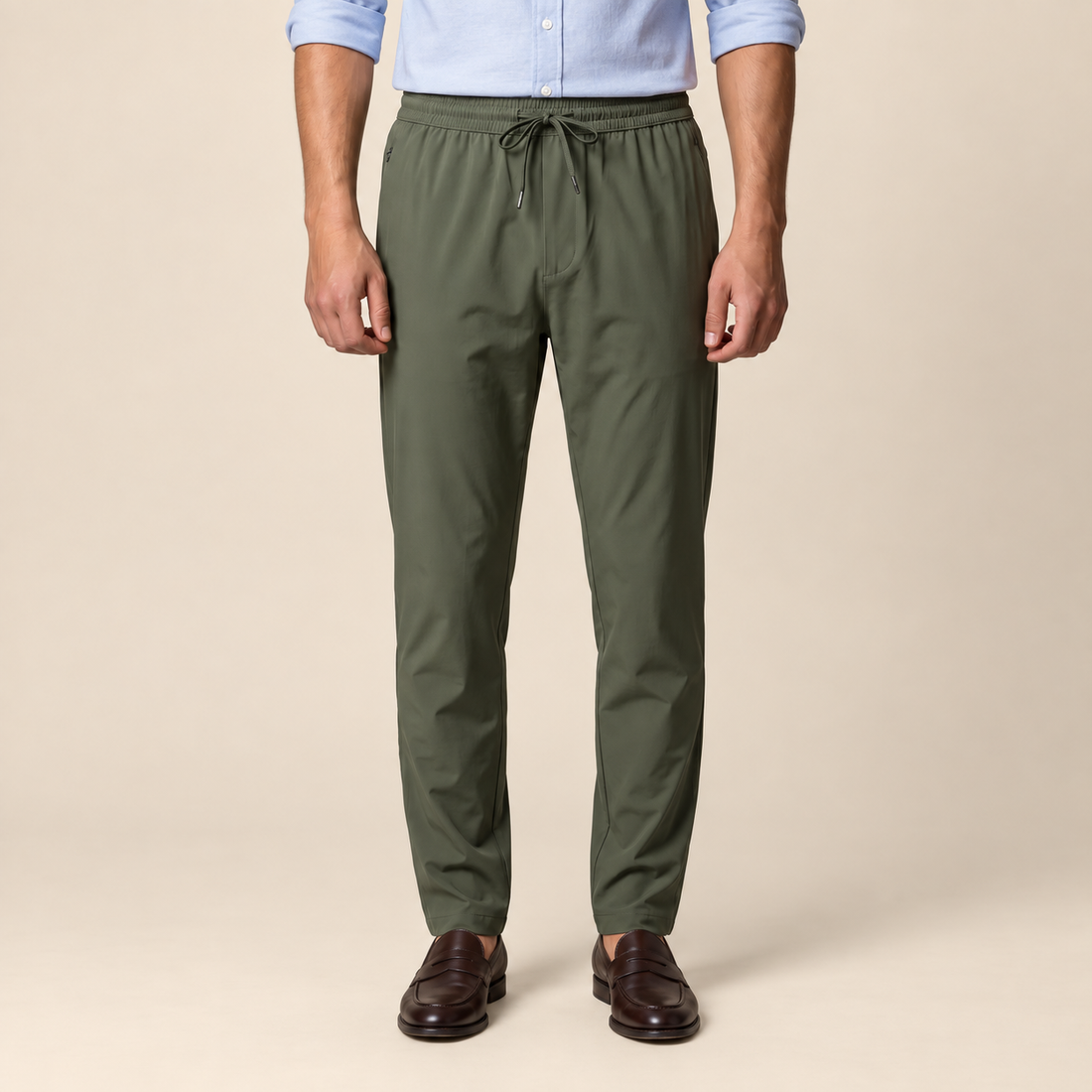 Men's Lightweight Nylon Drawstring Trousers