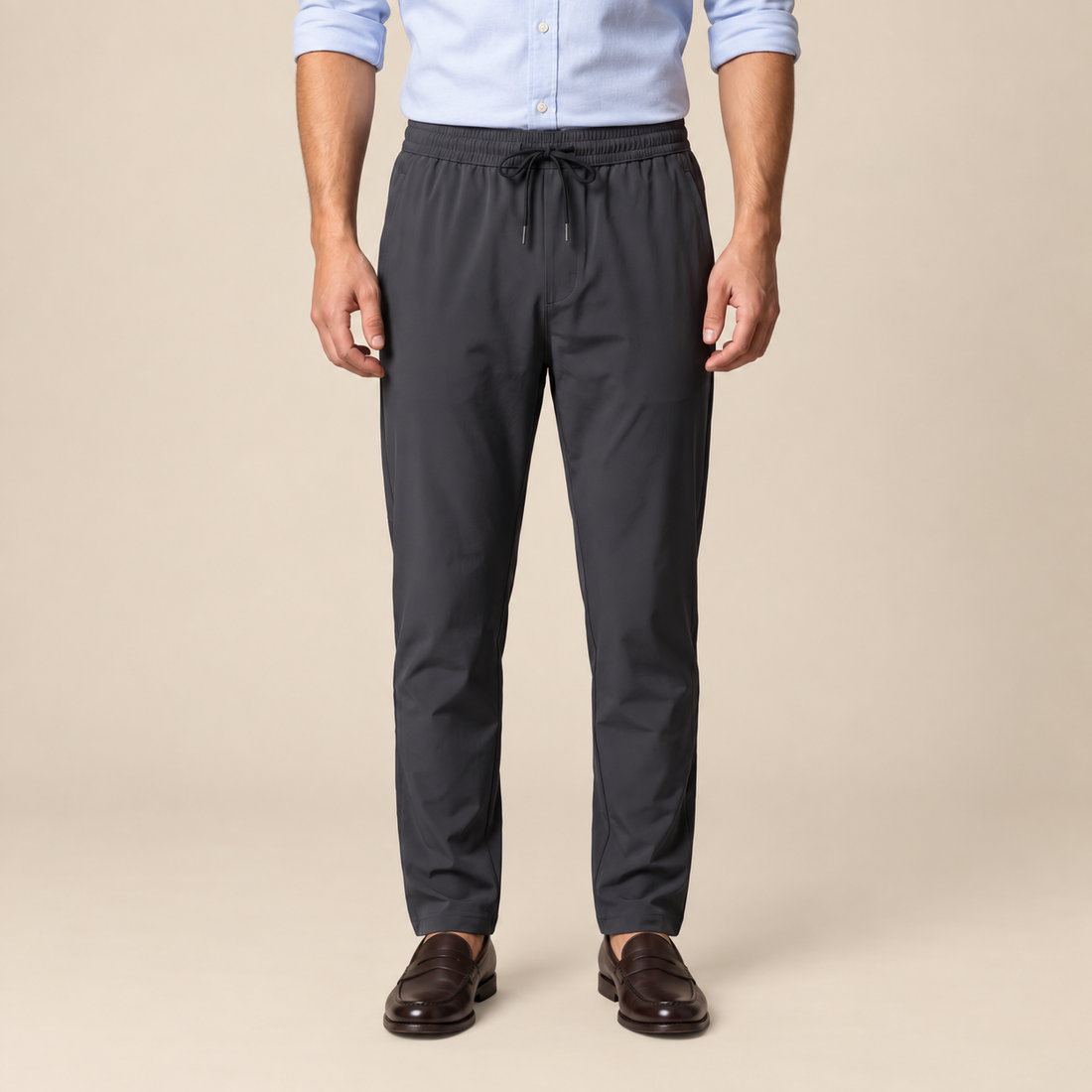 Men's Lightweight Nylon Drawstring Trousers