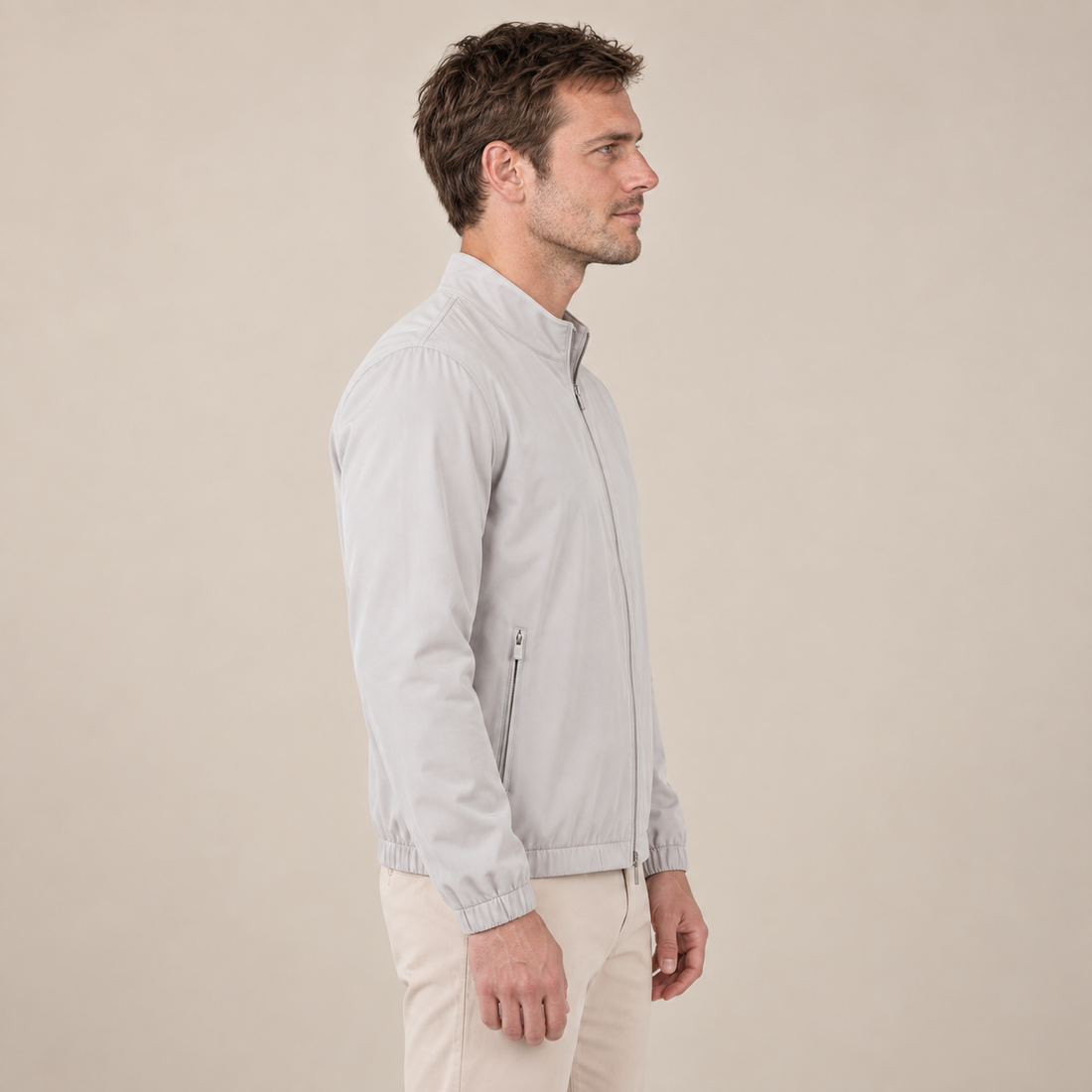 Men's Lightweight Zip-Up Bomber Jacket