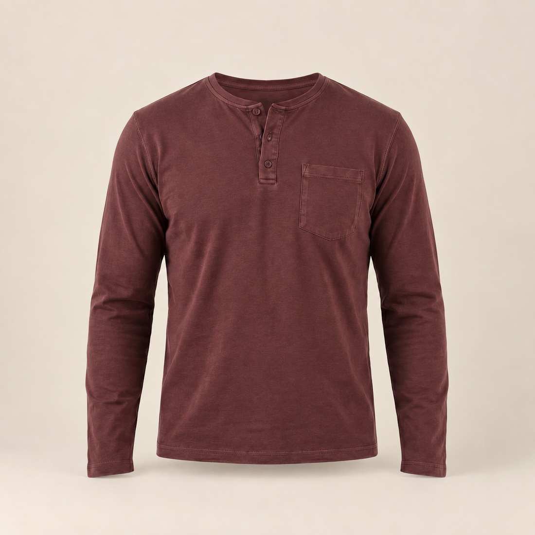 Men's Long Sleeve Henley Shirt