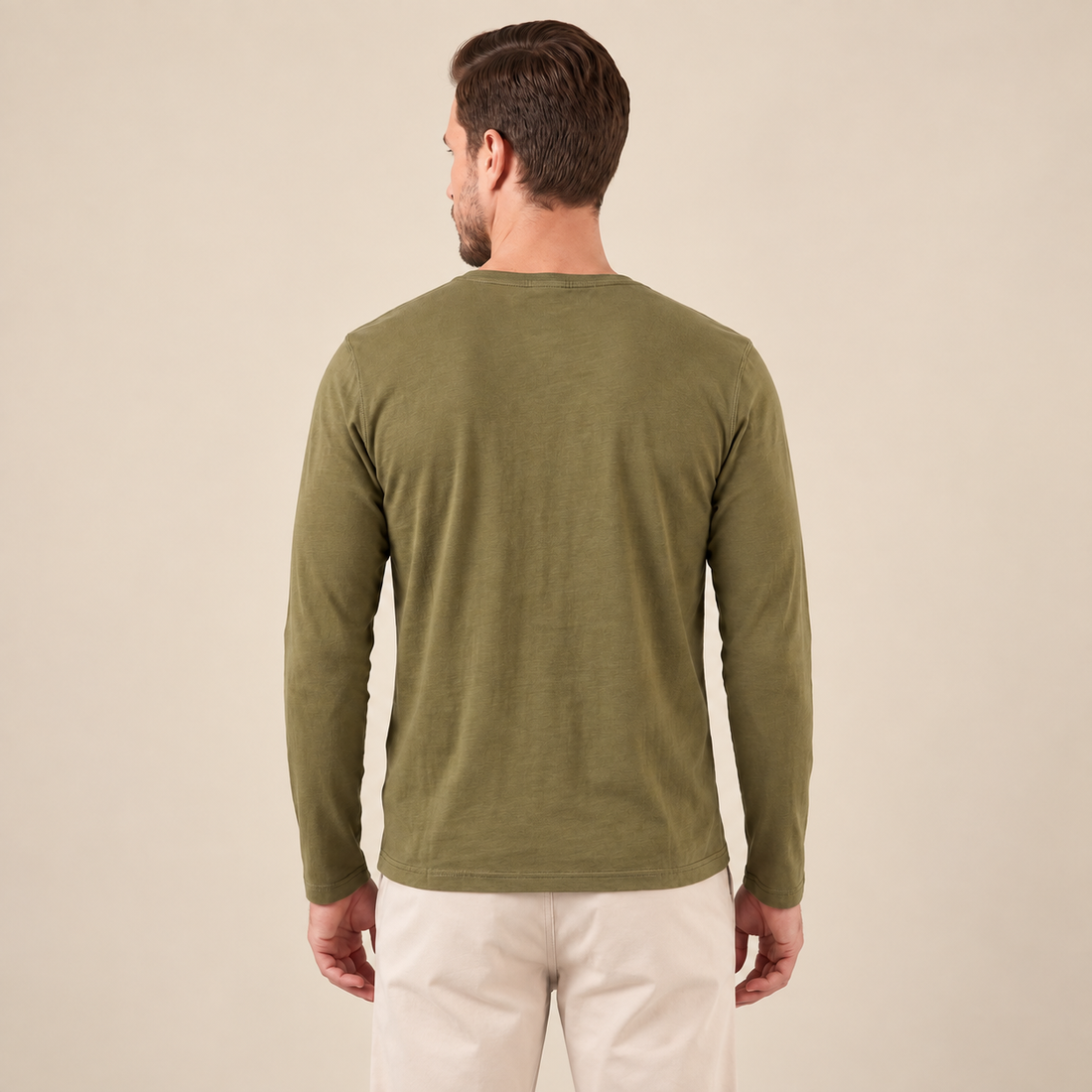 Men's Long Sleeve Henley Shirt