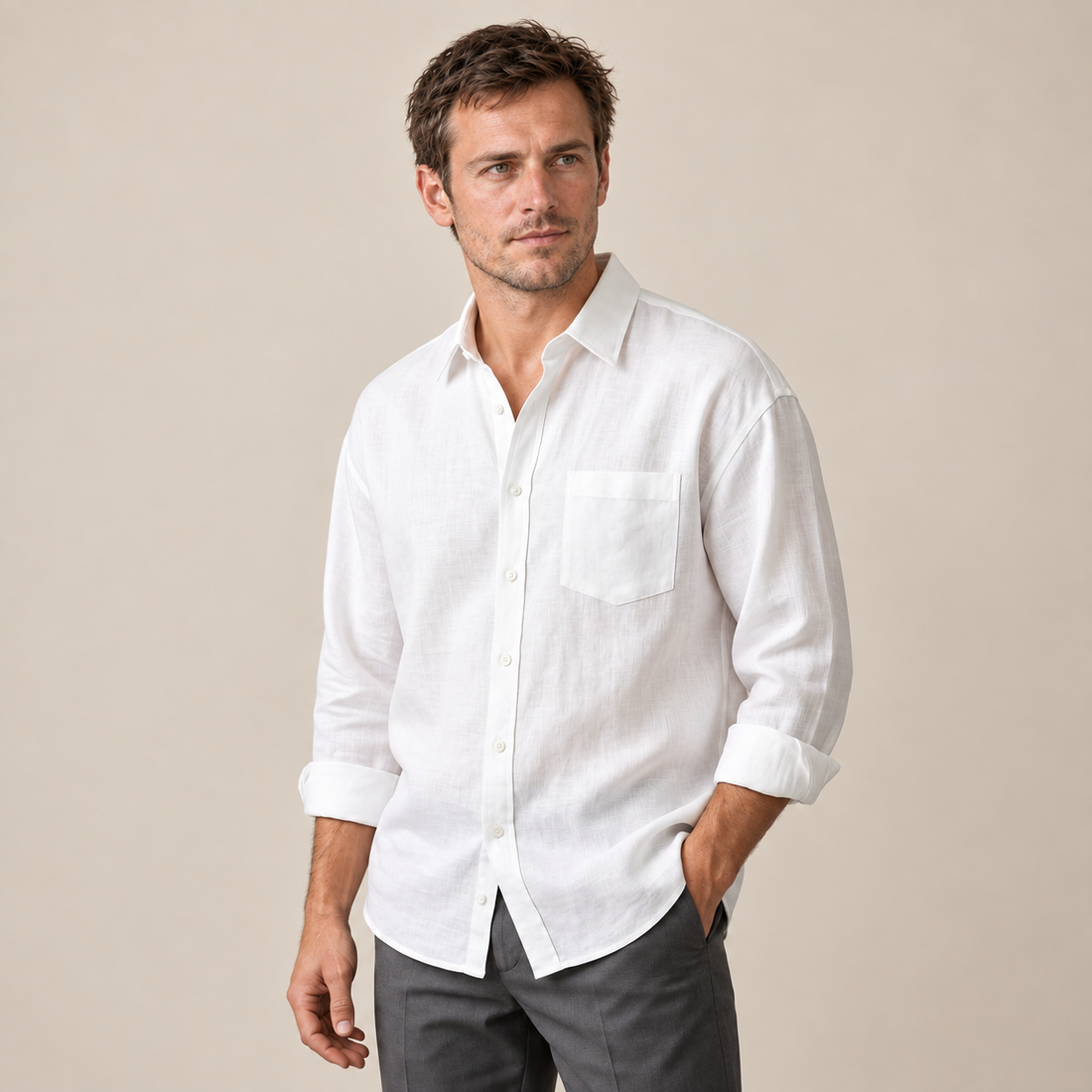 Men's Long Sleeve Oversized Shirt