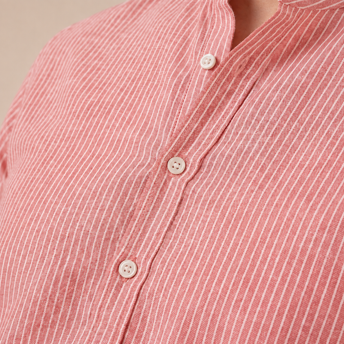 Men's Long Sleeve Striped Henley Shirt