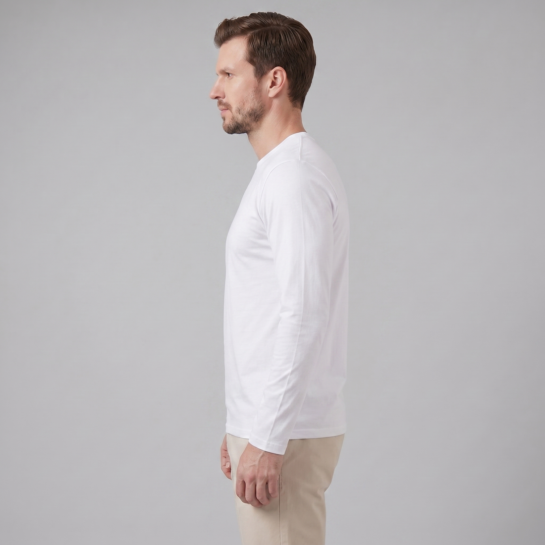 Men's Long-Sleeved Crew Neck Sweater