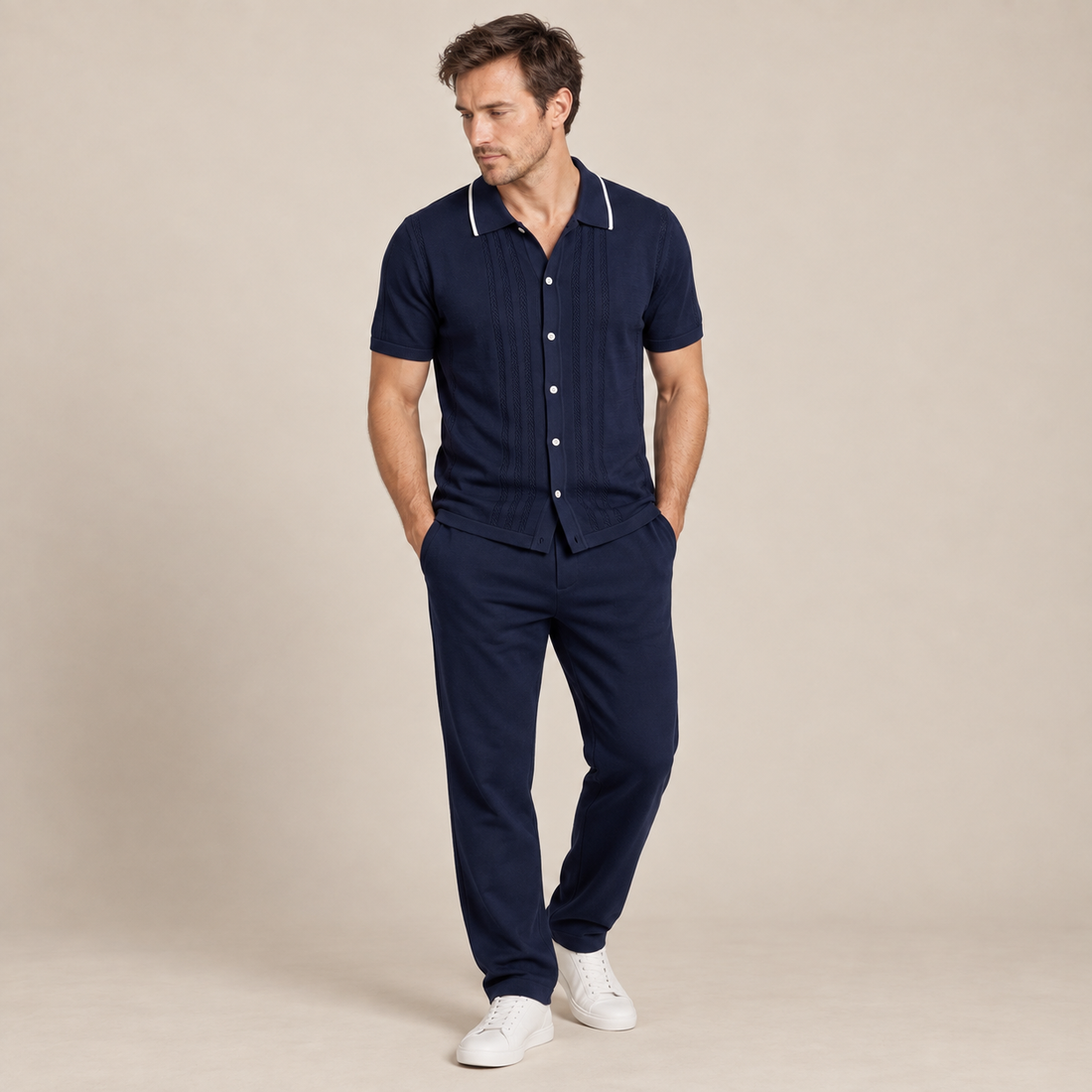 Men's Loungewear Knit Two-Piece Set
