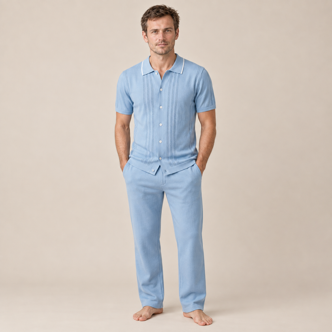 Men's Loungewear Knit Two-Piece Set