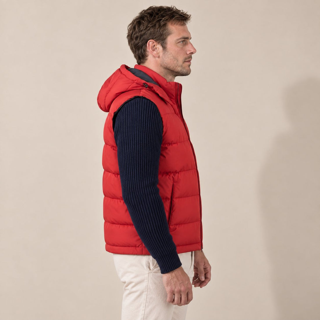 Men's Padded Body Warmer Vest with Hood
