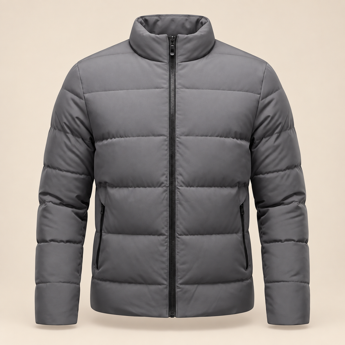 Men's Puffer Winter Jacket with Quilted Insulation
