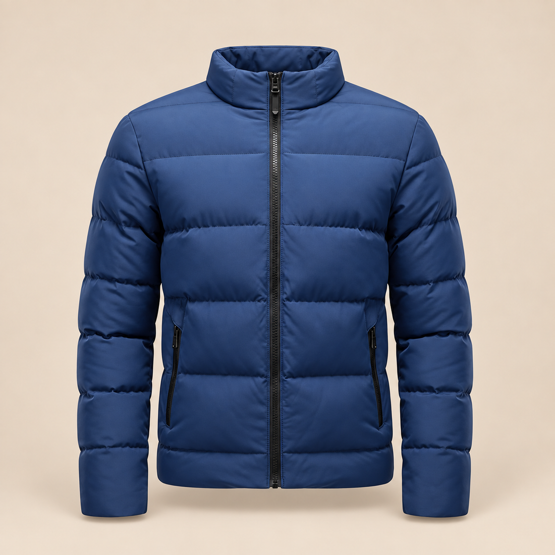 Men's Puffer Winter Jacket with Quilted Insulation