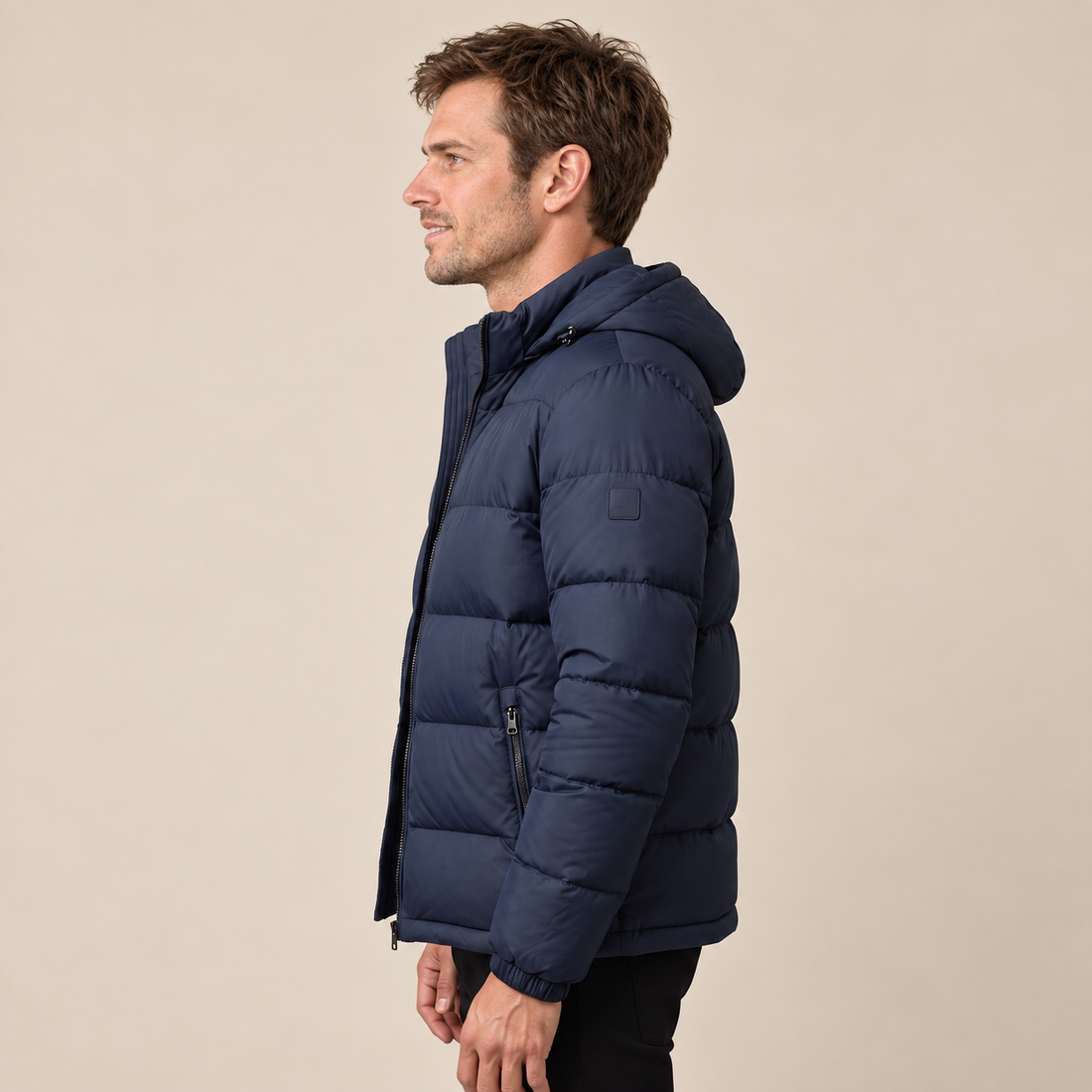 Men's Quilted Hooded Puffer Jacket