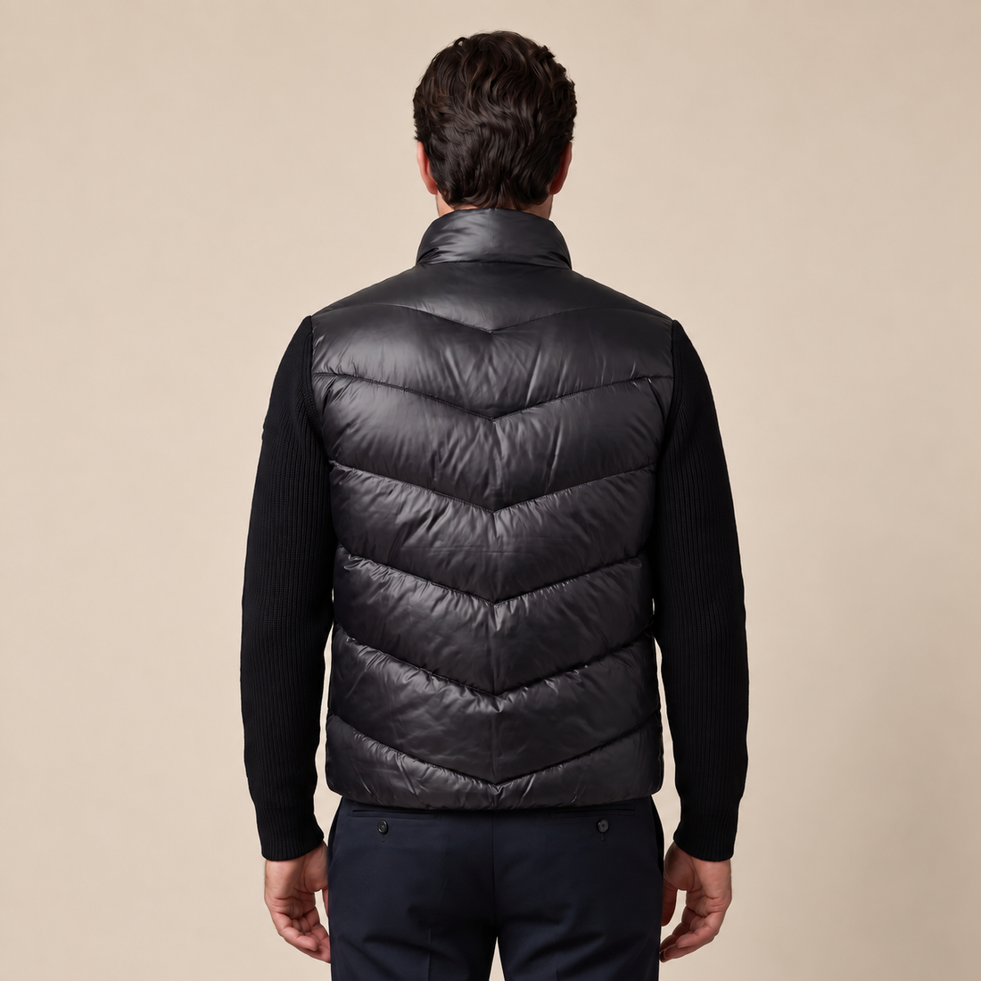 Men's Quilted Hybrid Knit Jacket