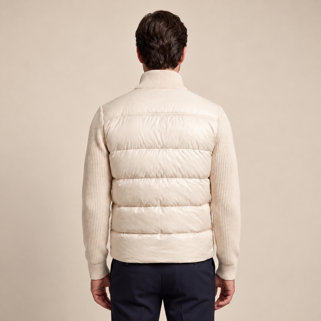 Men's Quilted Hybrid Knit Jacket