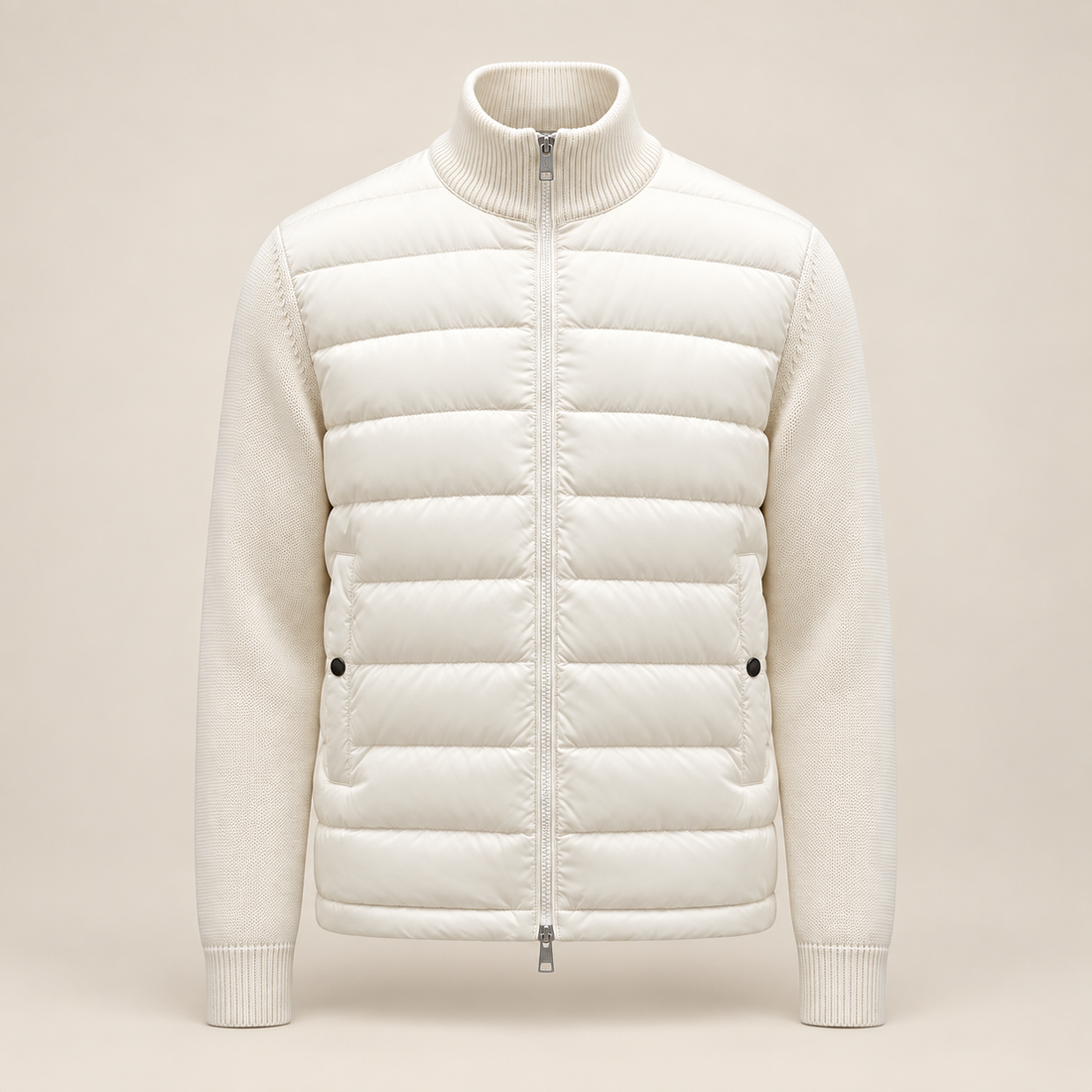 Men's Quilted Hybrid Stand Collar Jacket