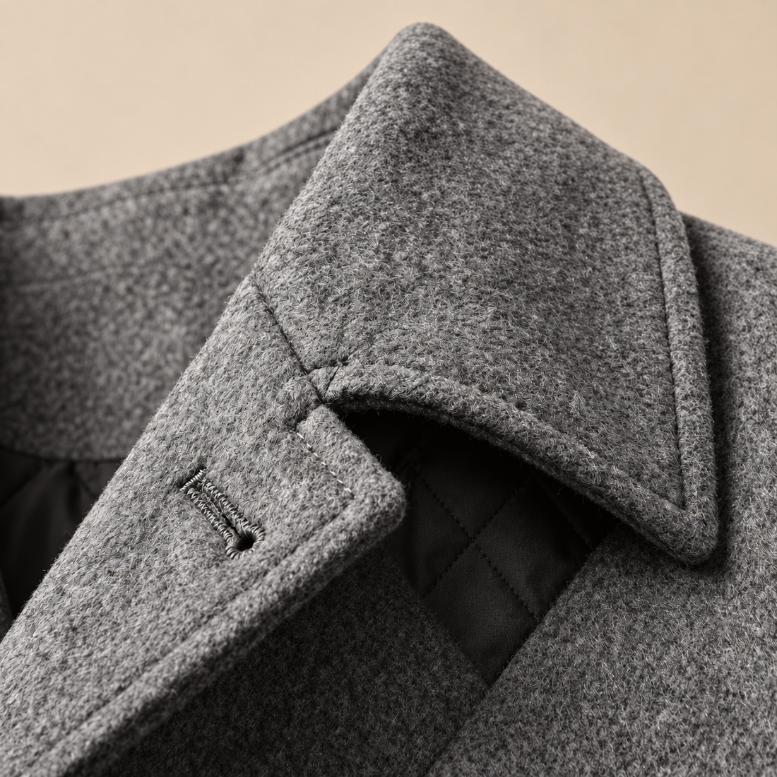 Men's Quilted Lined Overcoat