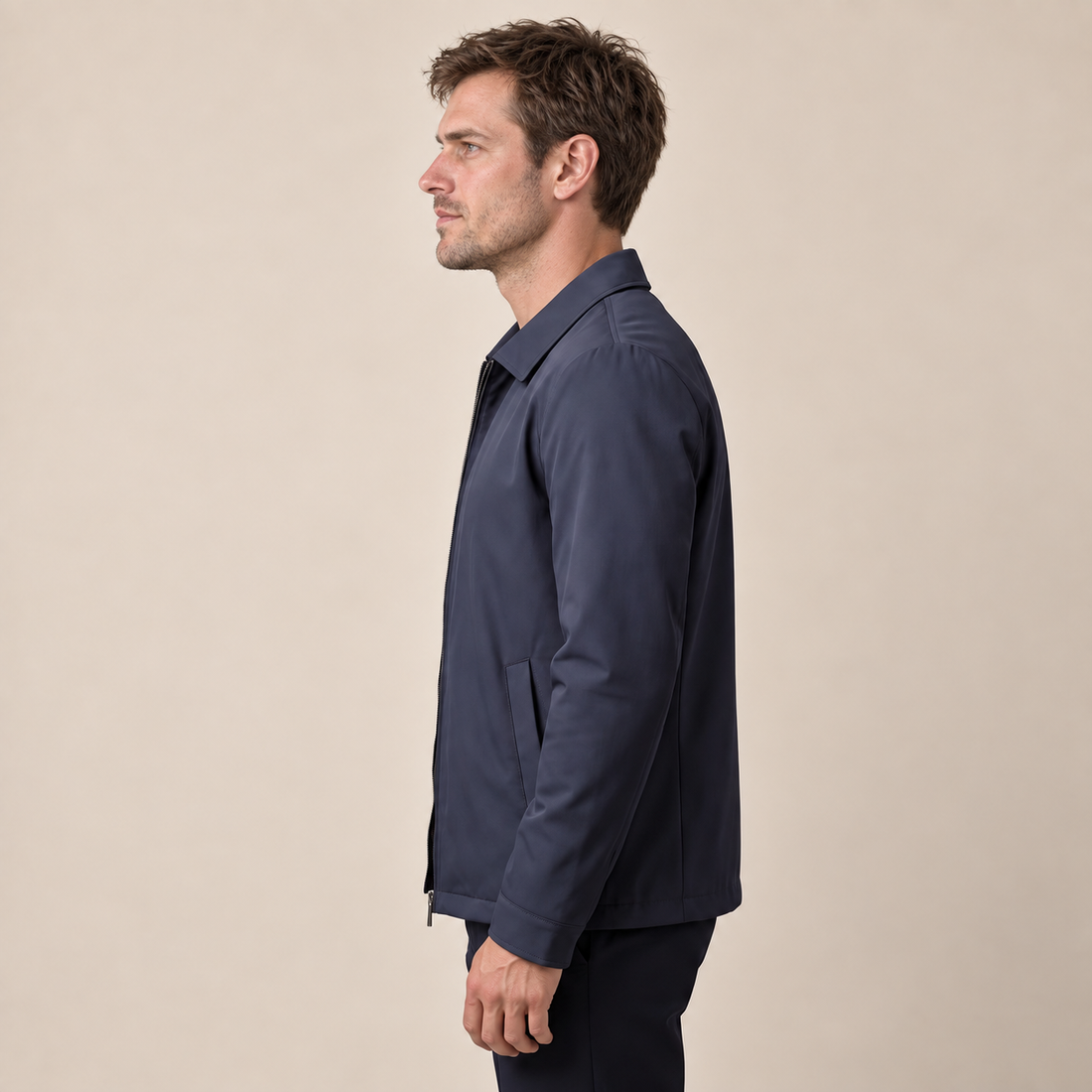 Men's Quilted Lined Zip Jacket