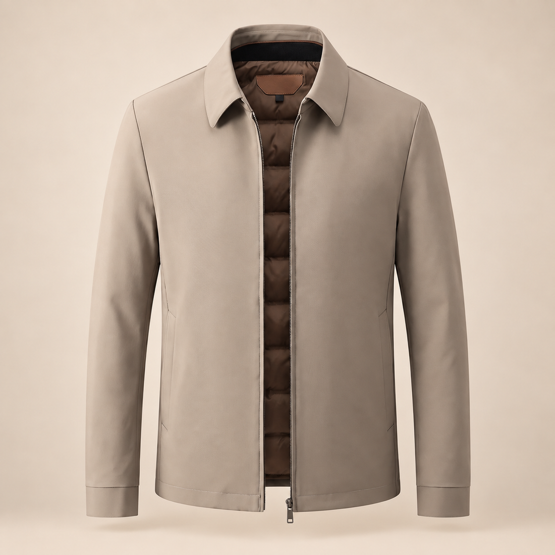Men's Quilted Lined Zip Jacket
