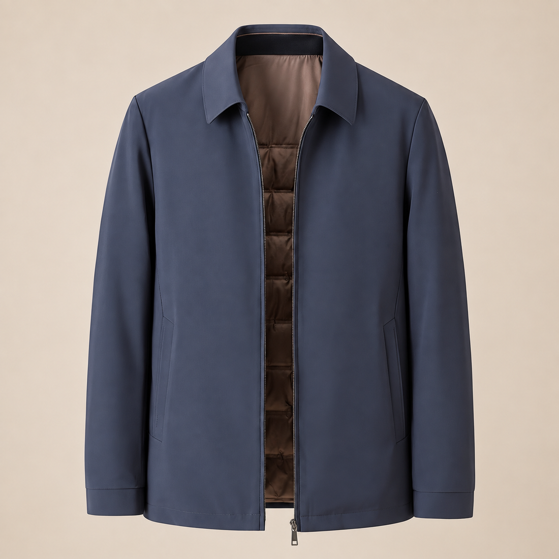 Men's Quilted Lined Zip Jacket