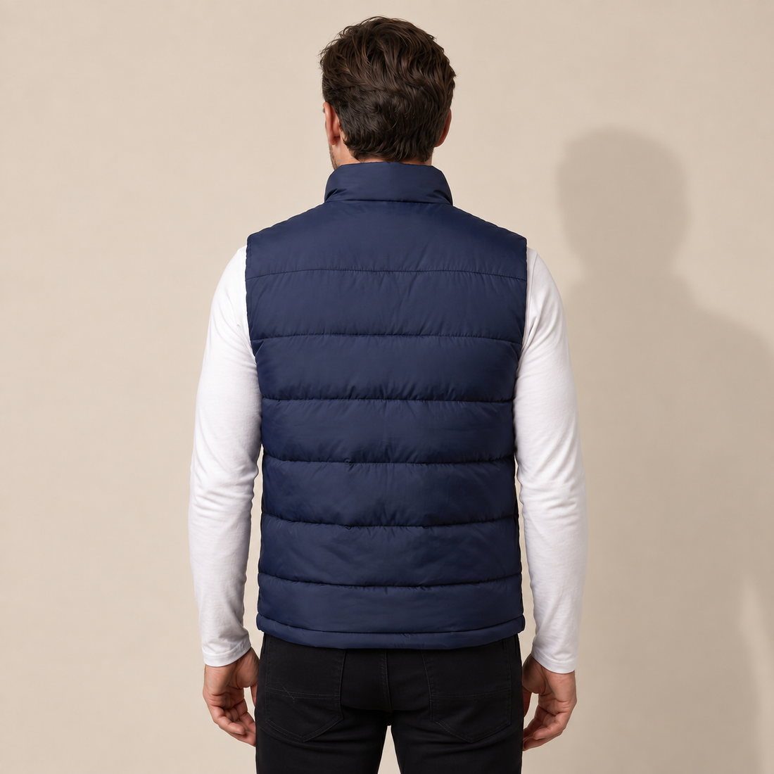 Men's Quilted Padded Gilet with Contrast Lining