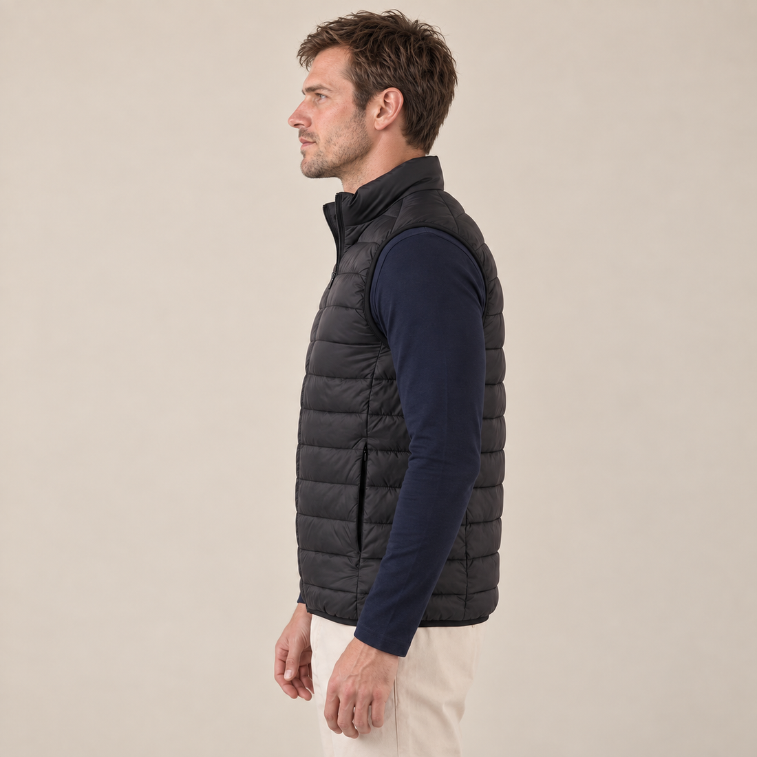 Men's Nylon Quilted Padded Gilet