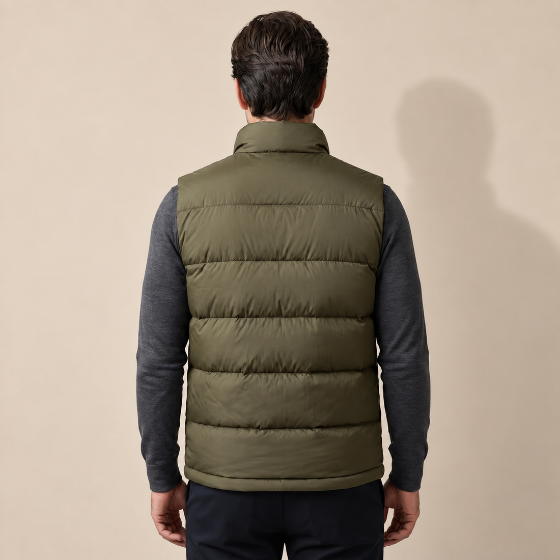 Men's Quilted Padded Gilet with Contrast Lining