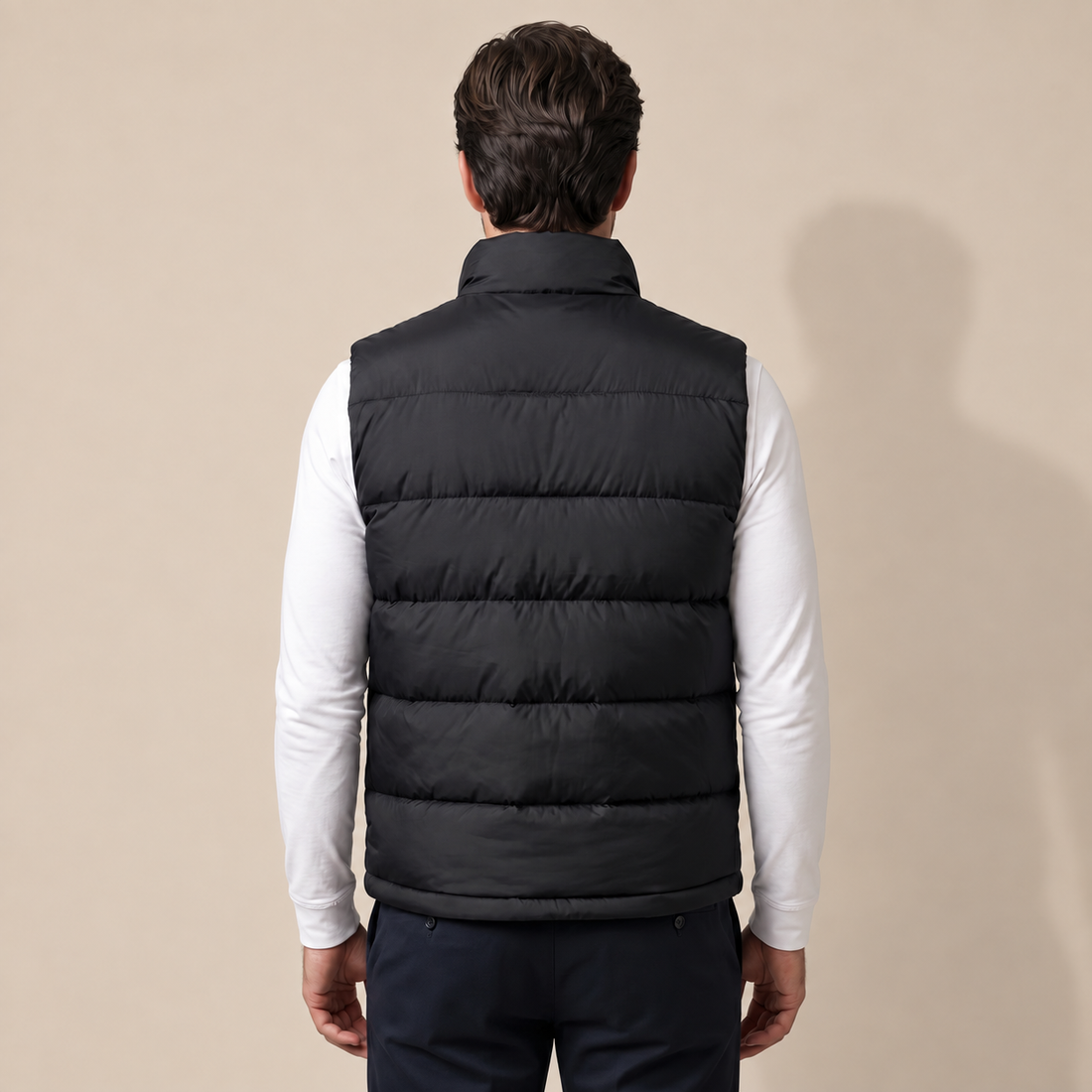 Men's Quilted Padded Gilet with Contrast Lining