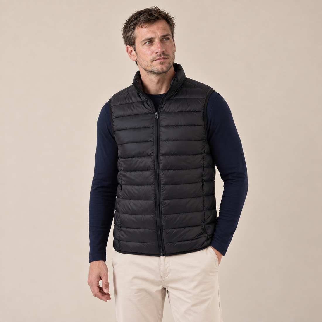 Men's Nylon Quilted Padded Gilet