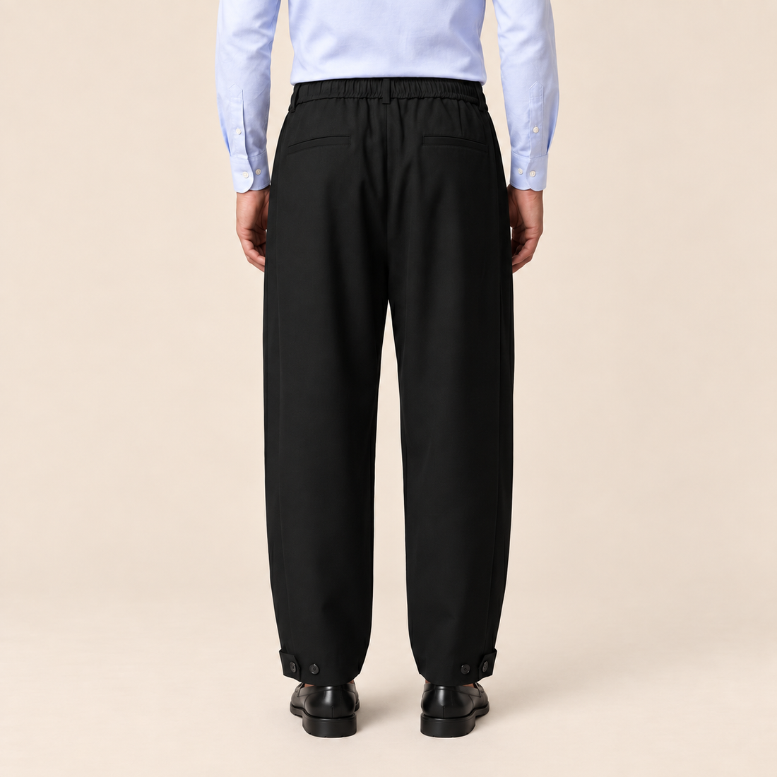 Men's Relaxed Drawstring Tapered Trousers