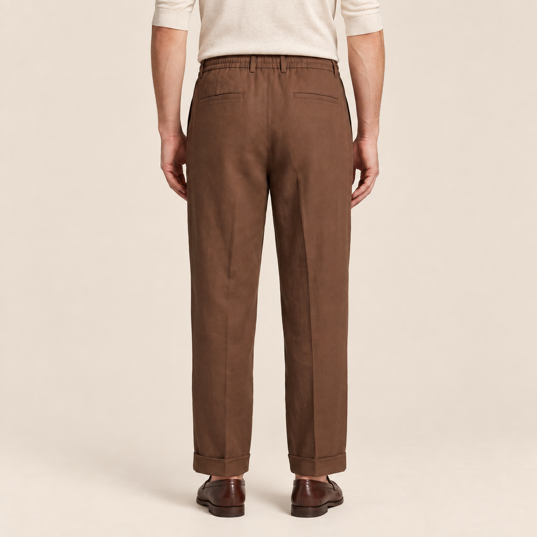 Men's Relaxed Drawstring Tapered Trousers