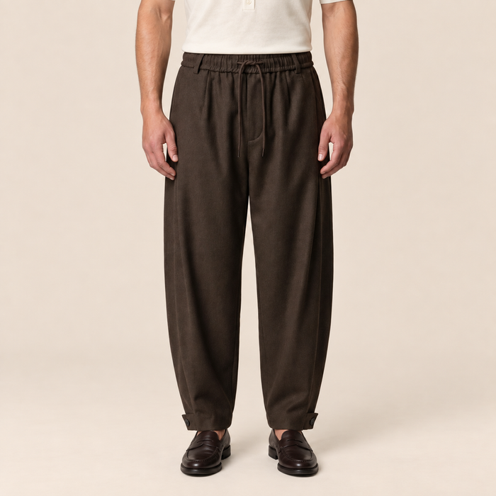 Men's Relaxed Drawstring Tapered Trousers