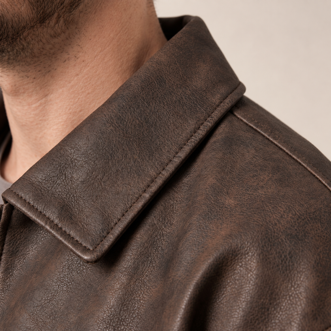 Men's Relaxed Fit Collar Jacket