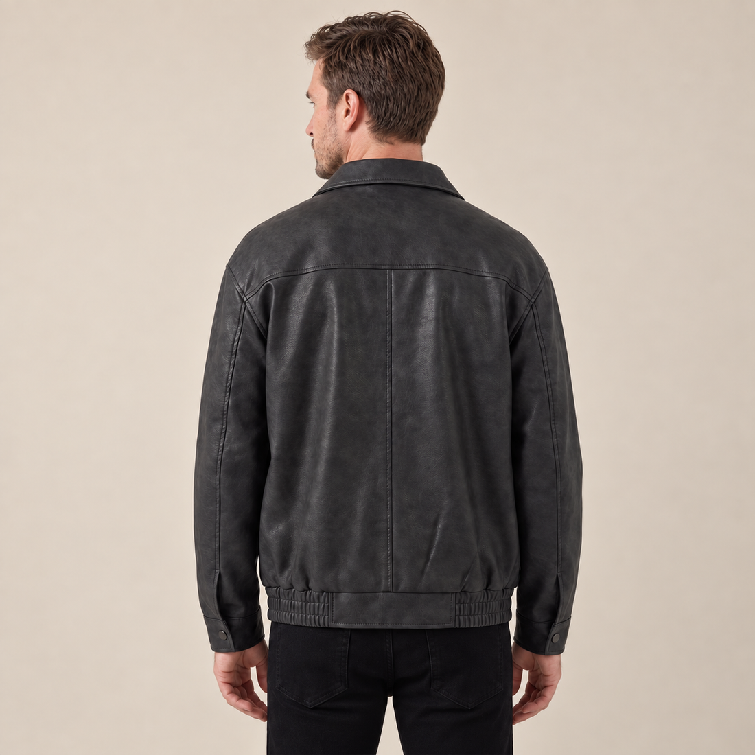 Men's Relaxed Fit Collar Jacket
