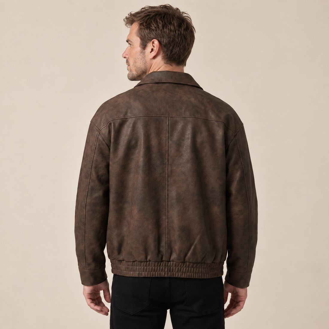 Men's Relaxed Fit Collar Jacket