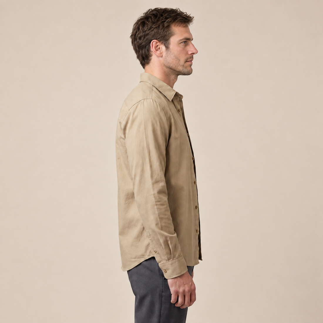 Men's Relaxed Viscose Autumn Overshirt
