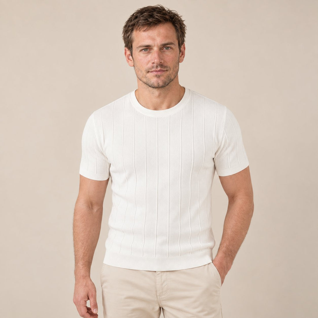 Men's Rib Knit T-Shirt