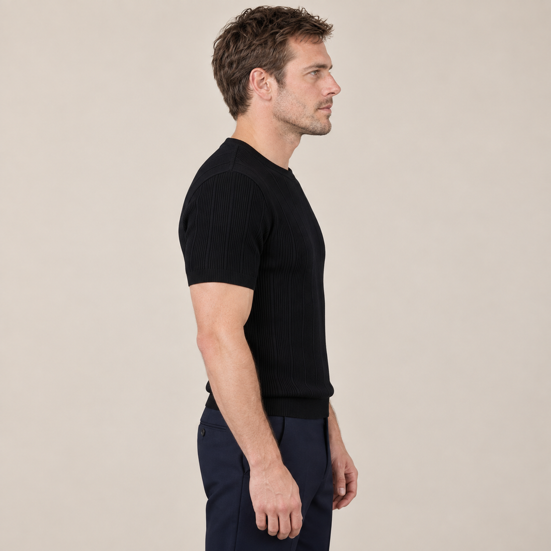Men's Rib Knit T-Shirt