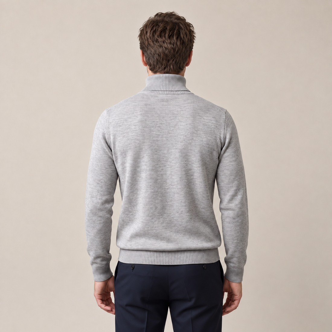 Men's Ribbed Turtleneck Sweater