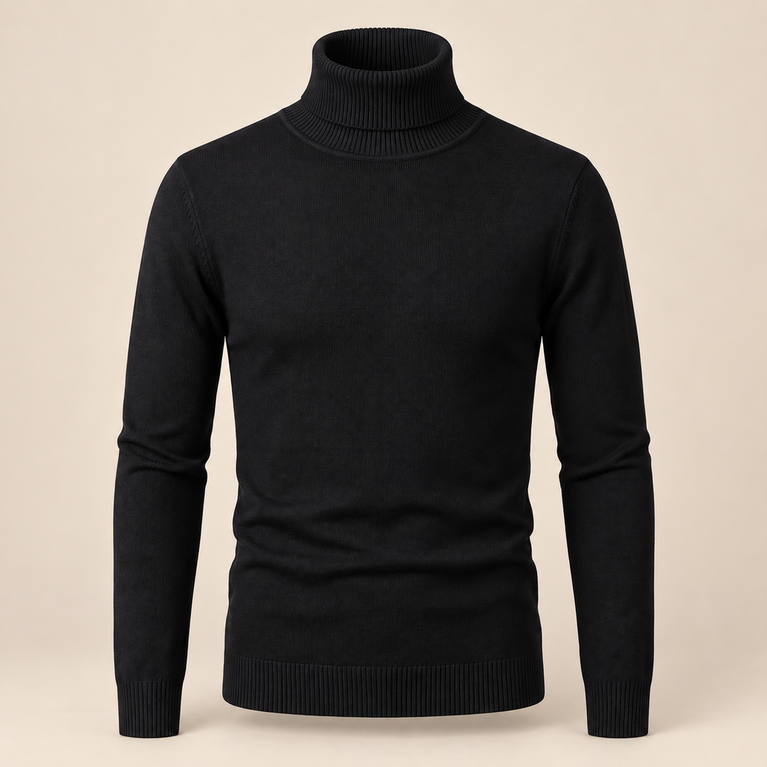 Men's Ribbed Turtleneck Sweater
